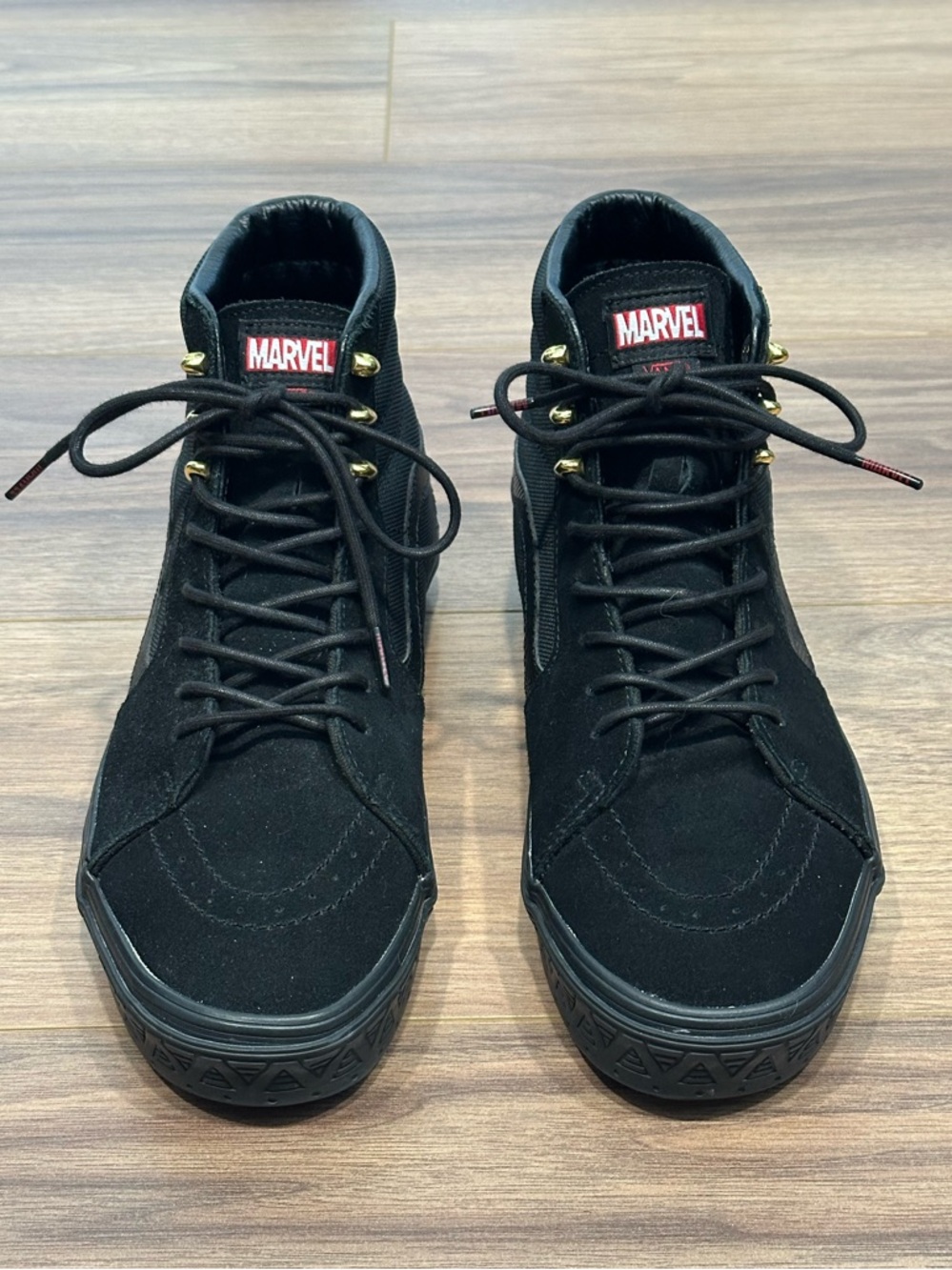Vans Marvel x SK8-HI Sneaker 'Black Panther’ All Black Colorway Size 11 - Picture 4 of 16